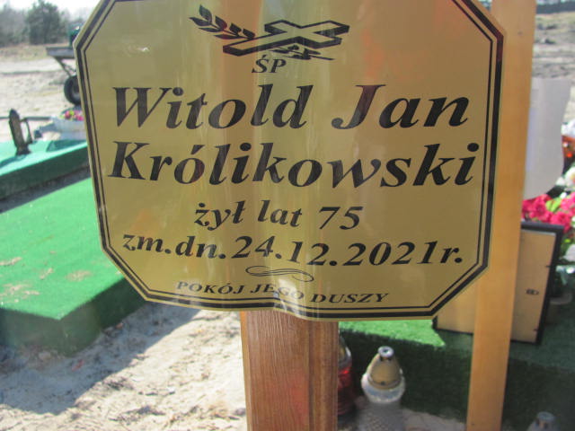 Witold Królikowski 1946 Wyszków - Grobonet - Wyszukiwarka osób pochowanych